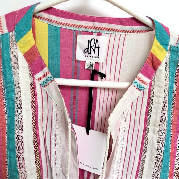 💠 dRA Los Angeles Multi Stripe Blouse - Picture 3 of 11